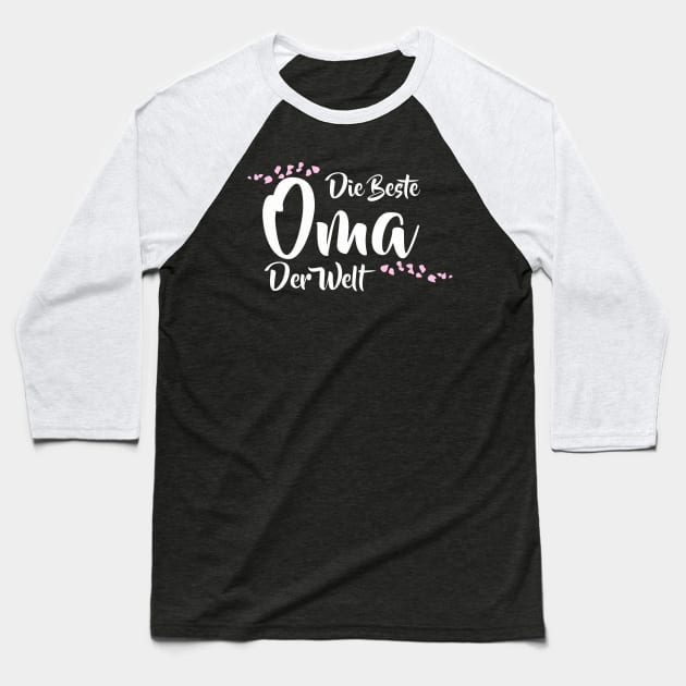 Die Beste Oma Der Welt German Worlds Best Grandma Baseball T-Shirt by tanambos